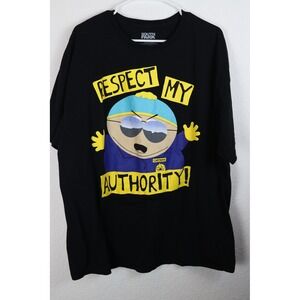 South Park Eric Cartman Respect My Authority Graphic T Shirt 2XL Black